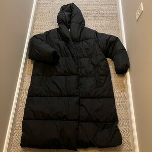 Long puffer coat